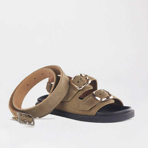 Froggie Shoes Shoes Women's Reversible Belt in Forest and Tan - 12978
