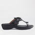 Froggie Shoes Shoes 4 / Black / 12930 T-bar with flow Sandal in Black - 12930