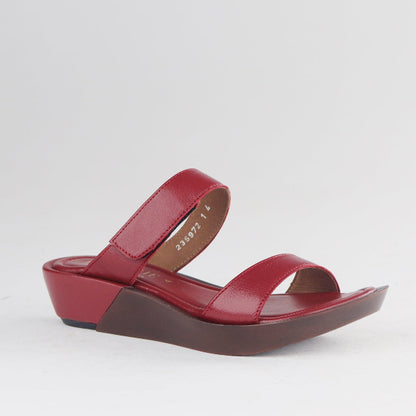 Froggie Shoes Shoes Double band leather sandal in Red - 12926
