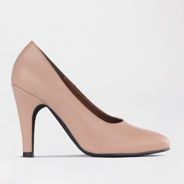 Froggie Shoes Shoes 4 / Nude / 12825 Stiletto Court Shoe in Nude Porcelain - 12825