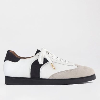 Froggie Shoes Shoes 36 / 12805 / White Multi Lace -Up Sleek Retro Sneaker in White Multi - 12805