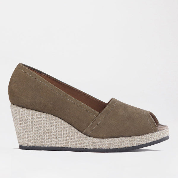 Froggie Shoes Shoes 4 / Forest Multi / 11171 Peep Toe Wedge in Forest - 11171