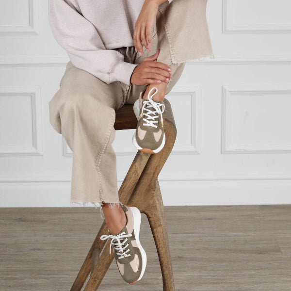 Froggie Shoes Shoes Lace-up Sneaker in Forest Multi -12688