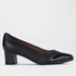 Froggie Shoes Shoes 3 / Black Multi1 / 12611 Pointed Block Heel Court Shoe in Black multi1 - 12611