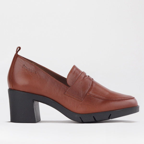 Froggie Shoes Shoes 4 / Chestnut / 12622 Chunky Loafers in Chestnut - 12622