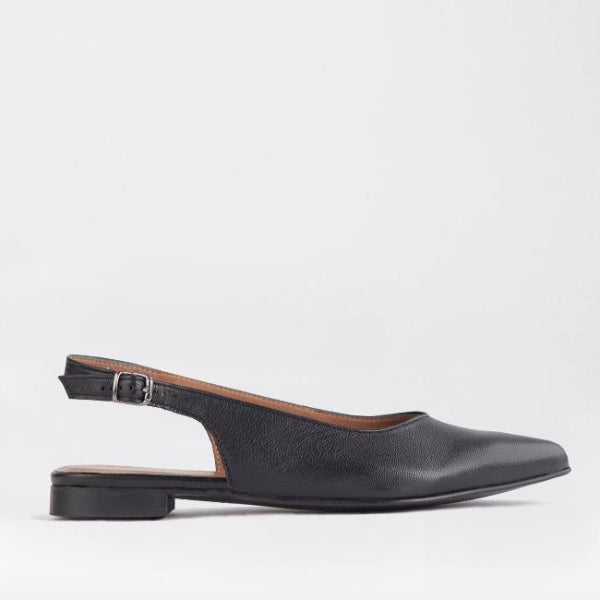 Froggie Shoes Shoes Black / 3 / 12729 Pointed Flat Slingback in Black - 12729