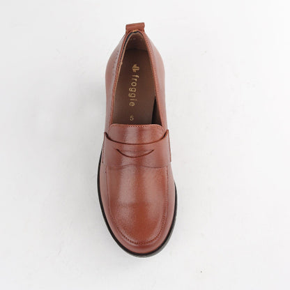 Froggie Shoes Shoes Chunky Loafers in Chestnut - 12622