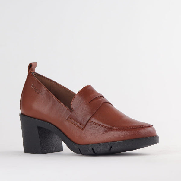 Froggie Shoes Shoes Chunky Loafers in Chestnut - 12622