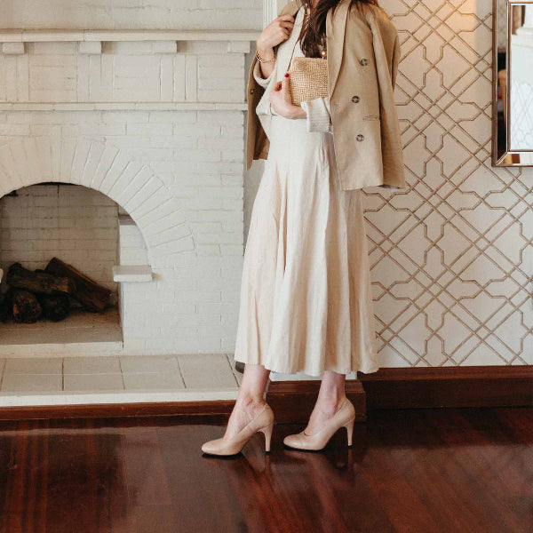 Froggie Shoes Shoes Stiletto Court Shoe in Porcelain