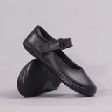 Girls High-Bar School Shoe in Black Sizes 28-35 - 6607