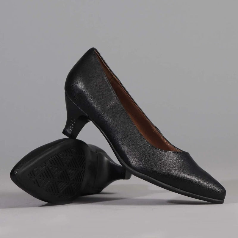 Froggie Kitten heel Court shoe in Black - 10984 Froggie Shoes