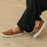 Froggie Slip-on Sneaker with Removable Footbed in Tan Leopard - 12583 Froggie Shoes
