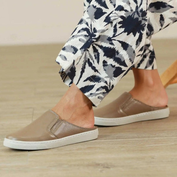 Slip-on sneakers with Removable Footbed in Stone