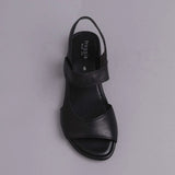Wider Fit Slingback Flat Sandal in Black