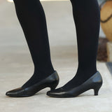 Kitten heel Court shoe in Black