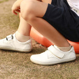 Froggie Boys Velcro Shoes with Removable Footbed in White 