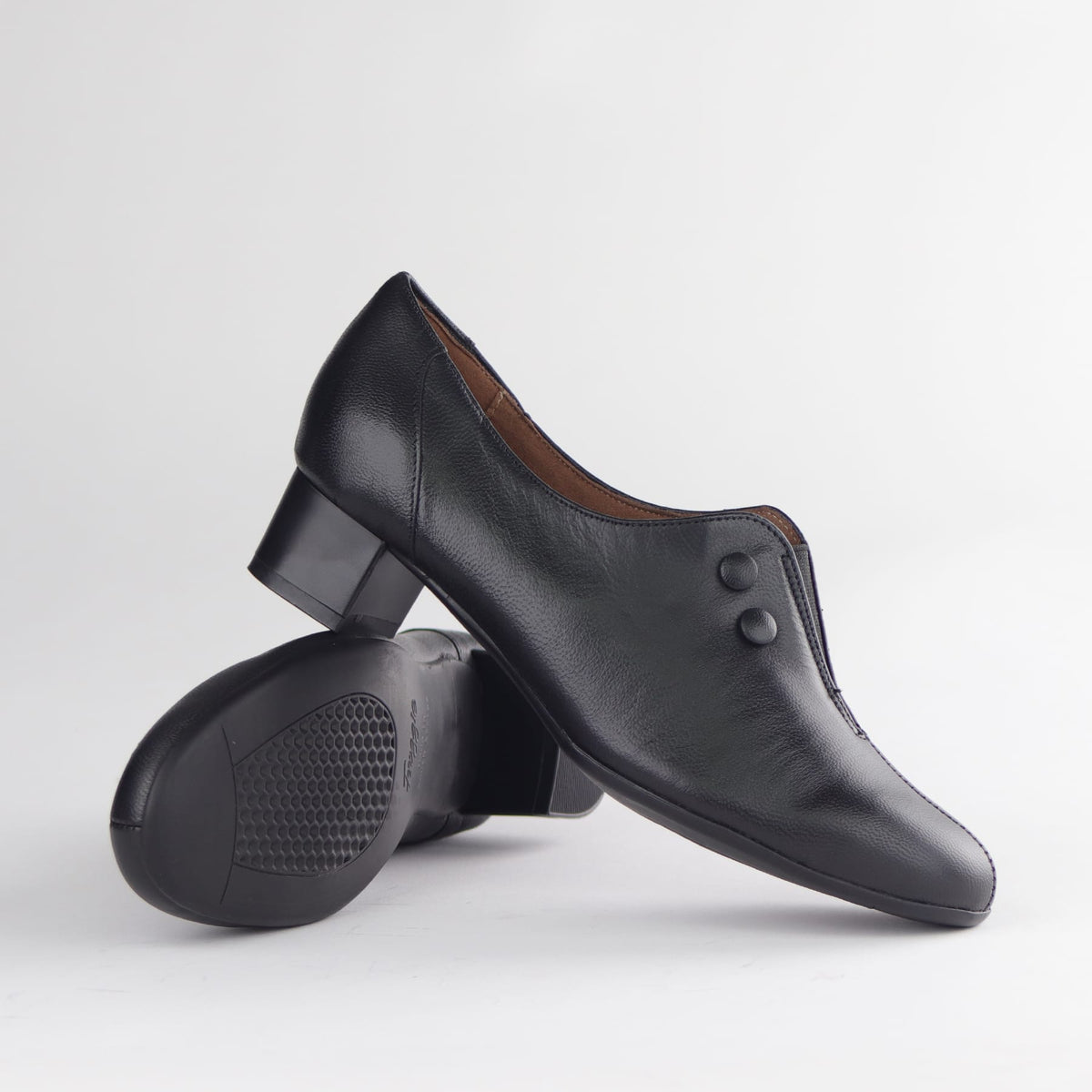 Factory Shop Closed Shoes Button Detail Court Shoe