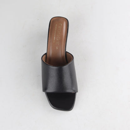 Factory Shop Sandals Cube Heel Mule