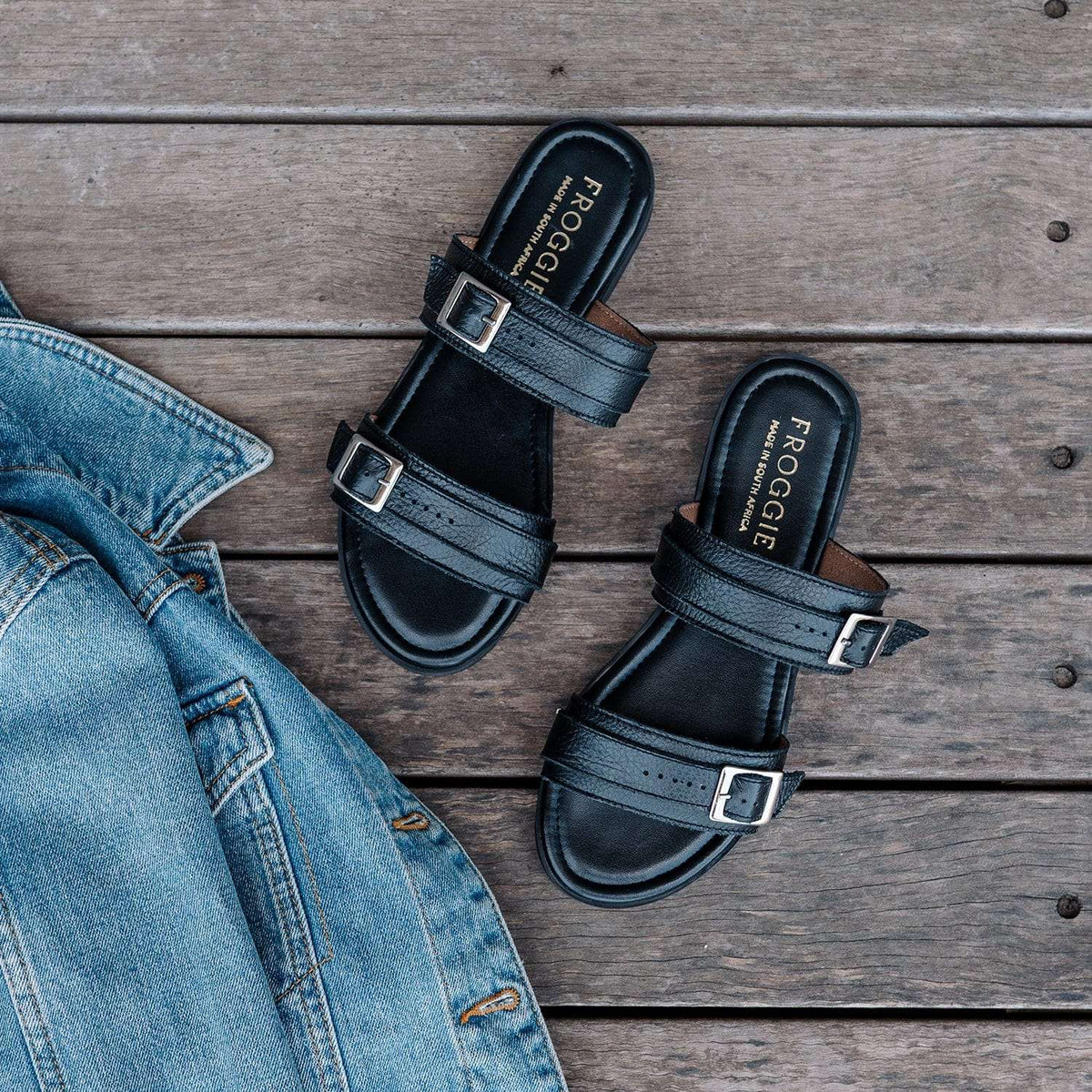 Factory Shop Sandals Double Buckle Slide Sandal