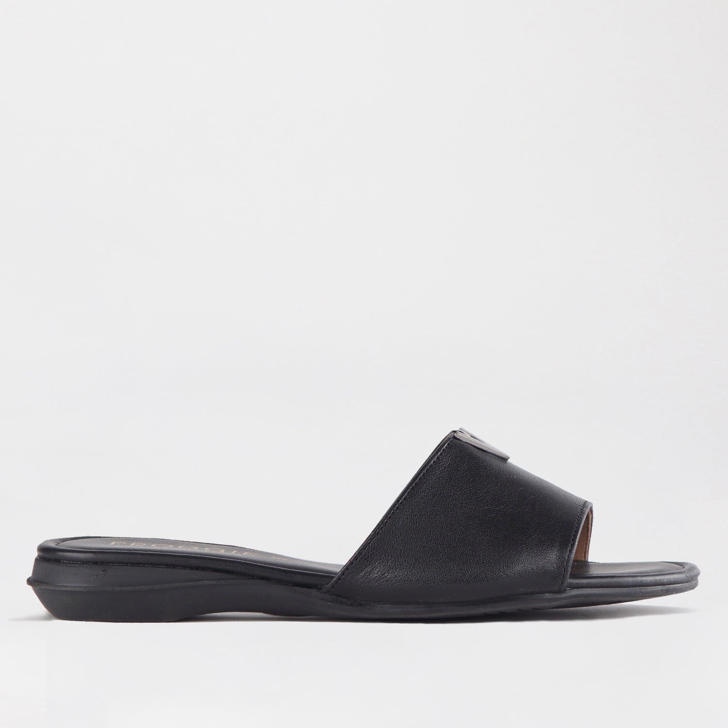 Factory Shop Shoes 3 / Black / 12551 Mule Flat Sandal Black - 12551