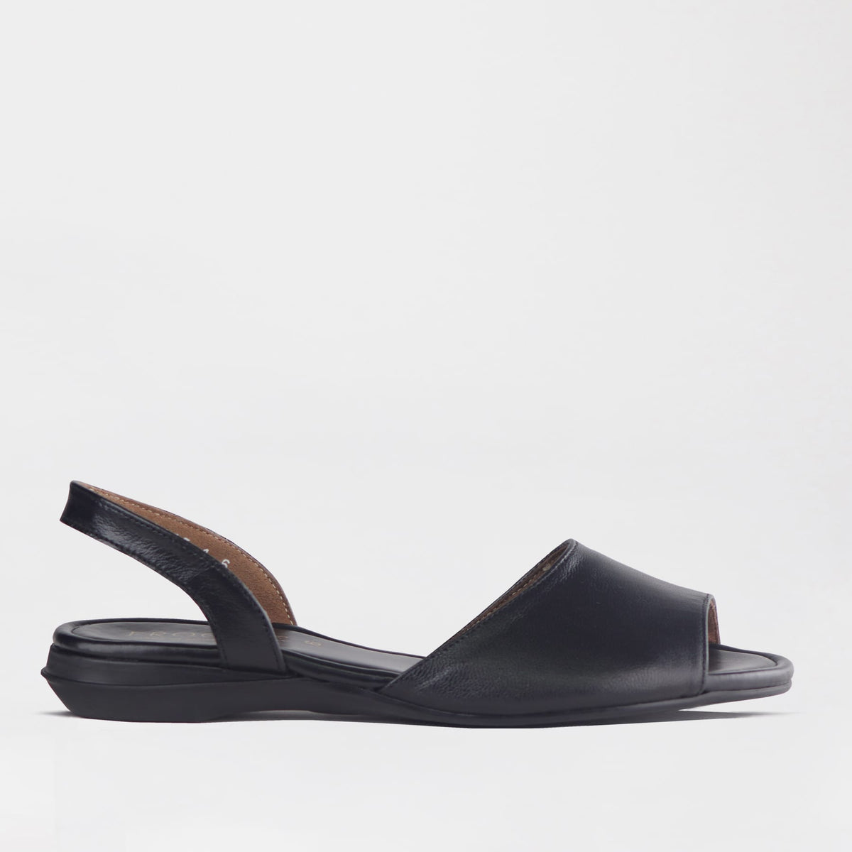 Factory Shop Shoes 3 / Black / 13124 Flat Backstrap Sandal