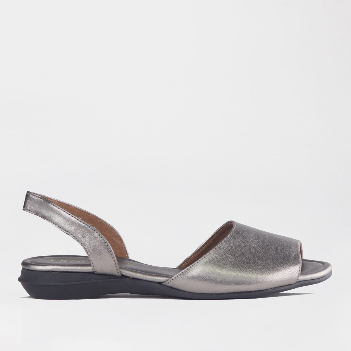 Factory Shop Shoes 3 / Black / 13124 Flat Backstrap Sandal