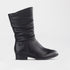 Factory Shop Shoes 4 / Black / 12871 Mid-Calf Flat Boot in Black - 12871
