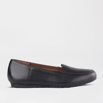 Factory Shop Shoes 4 / Black / 13033 Froggie Women’s Loafer- Black Leather-13033