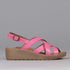 Factory Shop Shoes 4 / Fuchsia / 12534 Slingback Sandal with Removable Footbed in Fuchsia - 12534