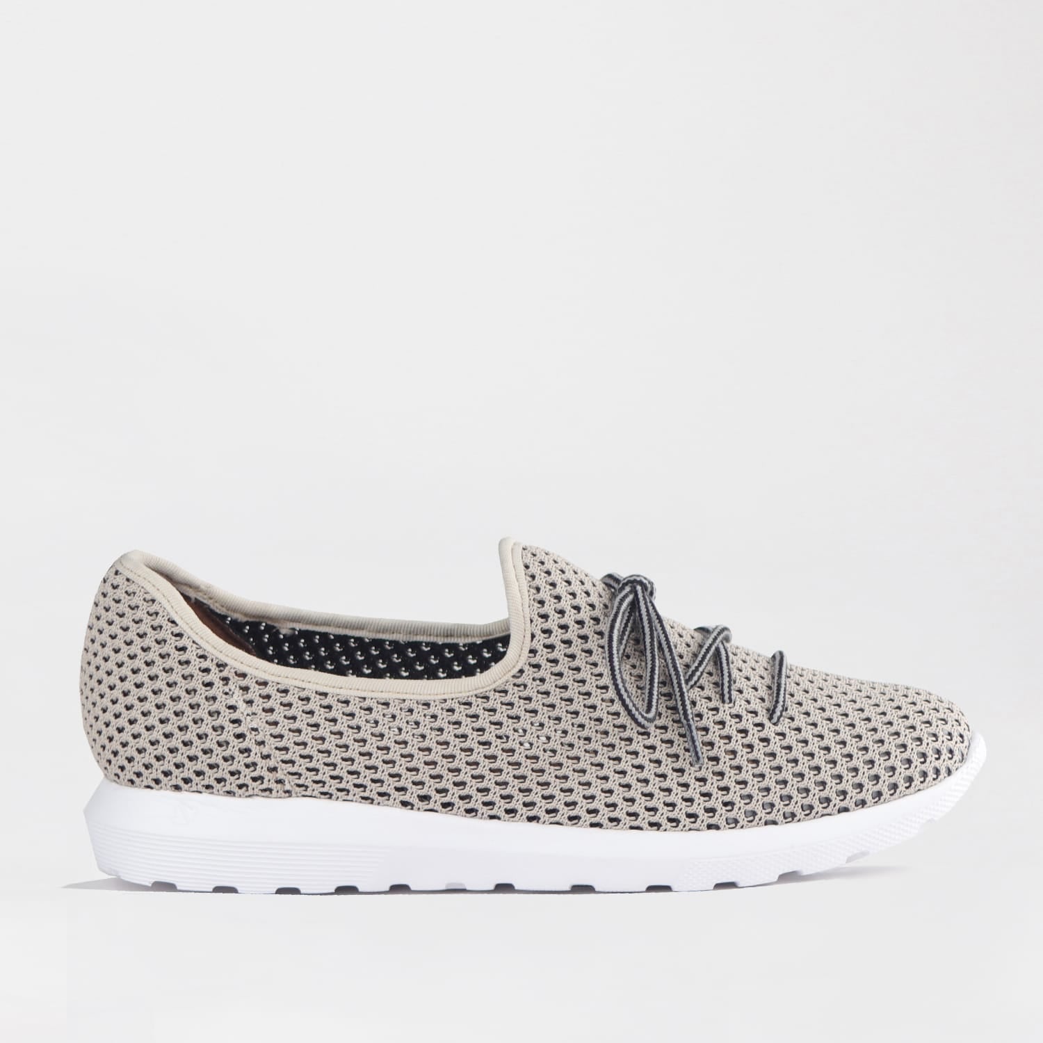 Factory Shop Shoes 4 / Ice / 13046 Froggie Women’s Featherlight Sneaker- Ice Woven Fabric- 13046