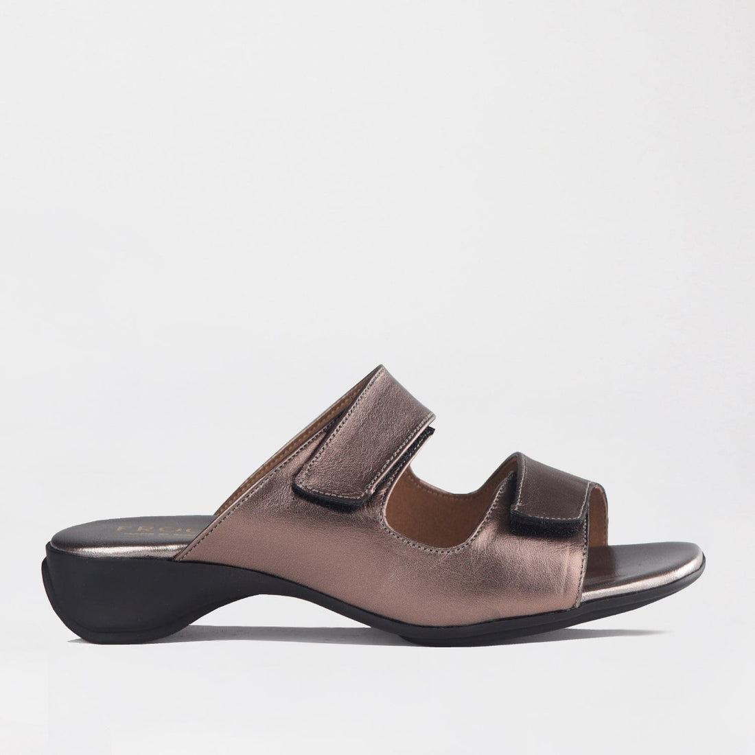 Factory Shop Shoes 4 / Lead Metallic / 12557 Mule Sandal in Lead Metallic - 12557