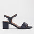 Factory Shop Shoes 4 / Navy / 12549 Block Heel Slingback Sandal in Navy - 12549
