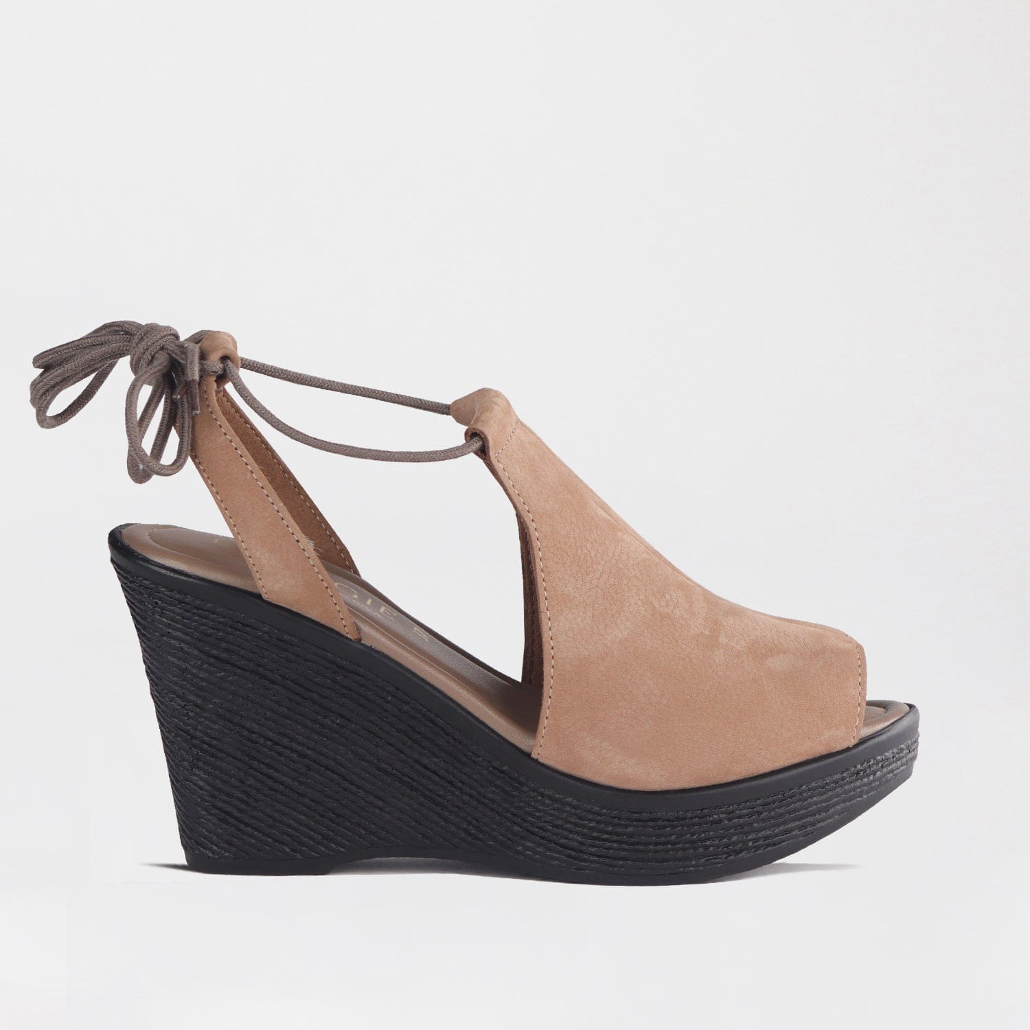 Factory Shop Shoes 4 / Stone / 12821 Lace-Up Wedge Sandal - 12821