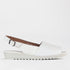 Factory Shop Shoes 4 / White / 12870 Peep Toe Slingback Sandal in White - 12870