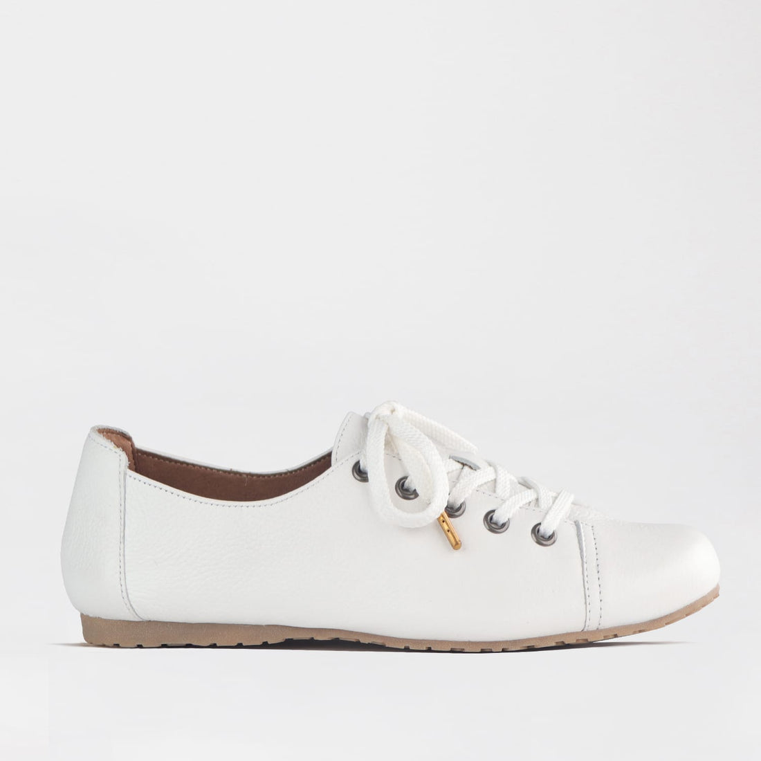 Factory Shop Shoes 4 / White / 13032 Froggie Women’s Sneaker- White Leather - 13032