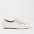 Factory Shop Shoes 4 / White / 13032 Froggie Women’s Sneaker- White Leather - 13032
