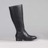 Factory Shop Knee high Flat Boot in Black - 12645 - single side. 