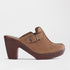 Factory Shop Shoes C37 / Tobacco / 12937 Clog sandal heel in Tobacco - 12937