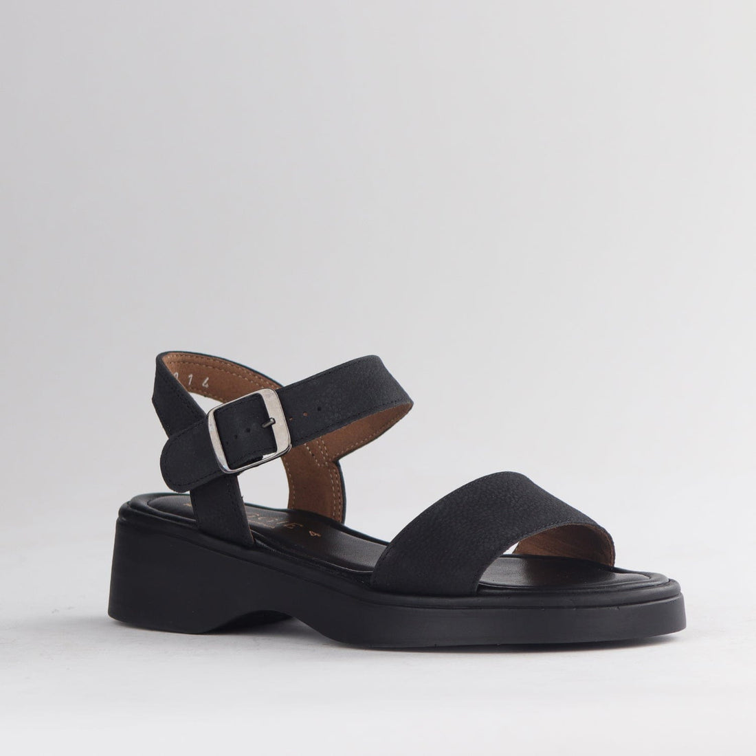 Factory Shop Shoes Chic Leather Strappy Sandals in Black - 12936