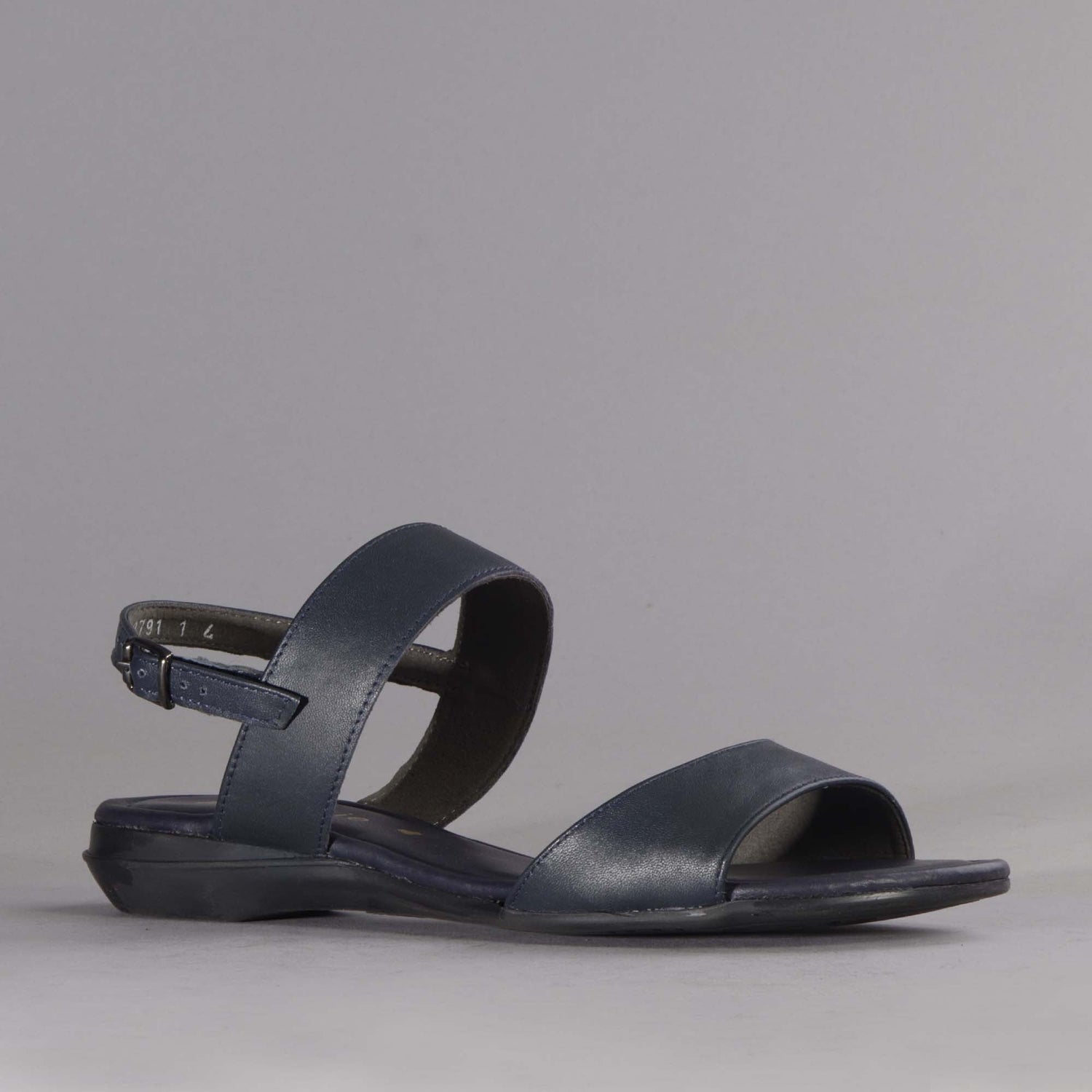 Factory Shop Shoes Flat Slingback Sandal in Navy - 12540