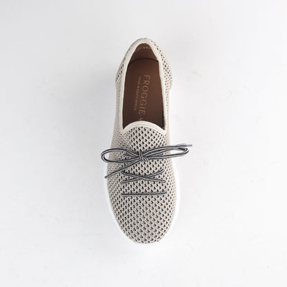 Factory Shop Shoes Froggie Women’s Featherlight Sneaker- Ice Woven Fabric- 13046