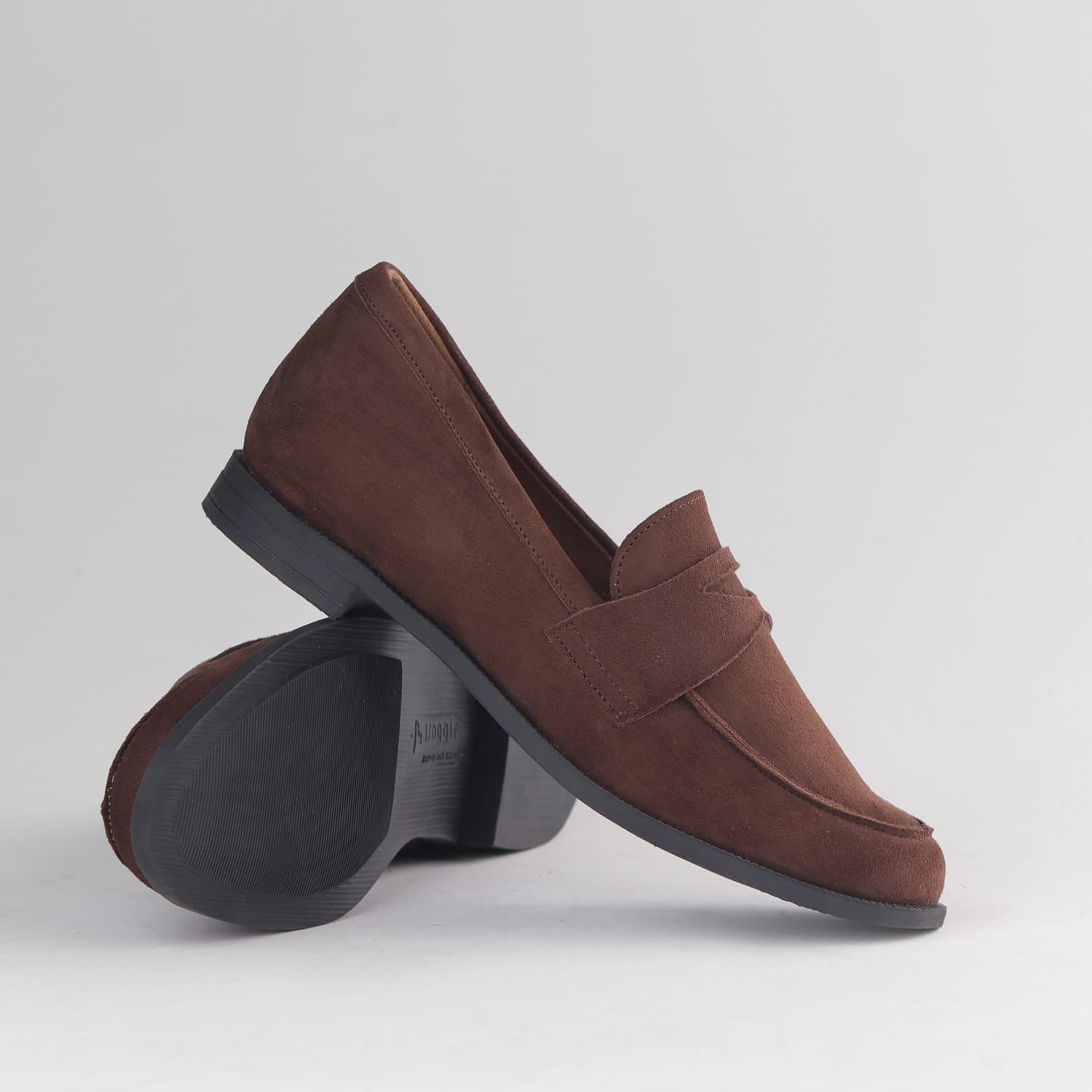 Factory Shop Shoes Froggie Women’s Loafer- Brown Suede- 13045
