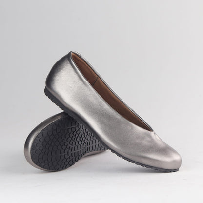 Factory Shop Shoes Froggie Women’s Pump- Pewter Leather- 13039