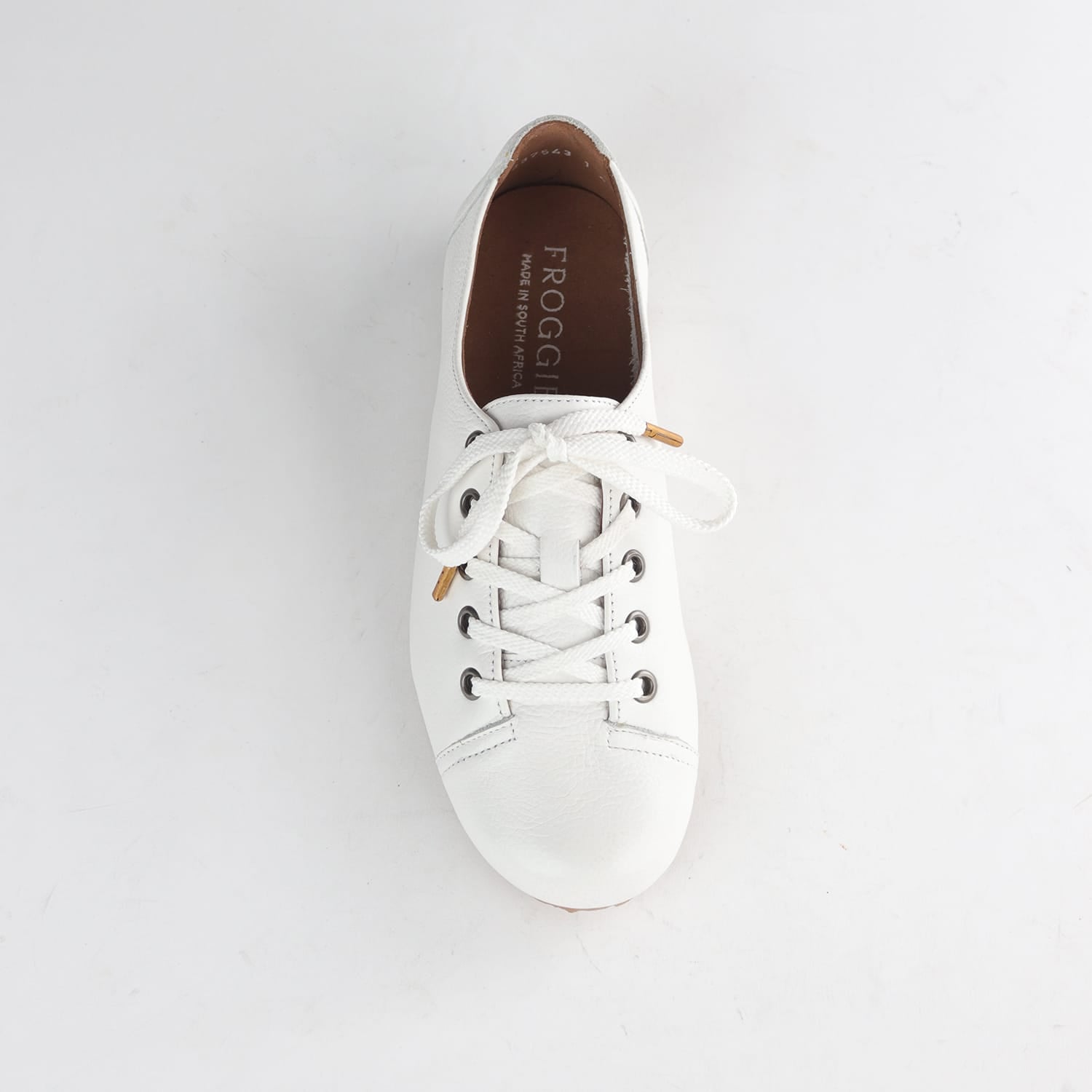 Factory Shop Shoes Froggie Women’s Sneaker- White Leather - 13032
