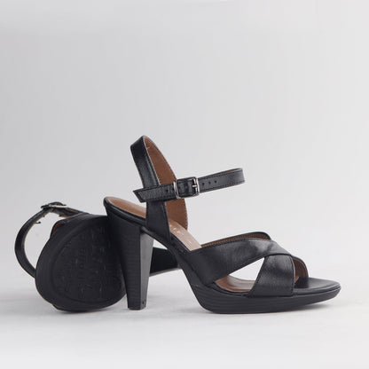 Factory Shop Shoes High Heel Slingback in Black - 12616