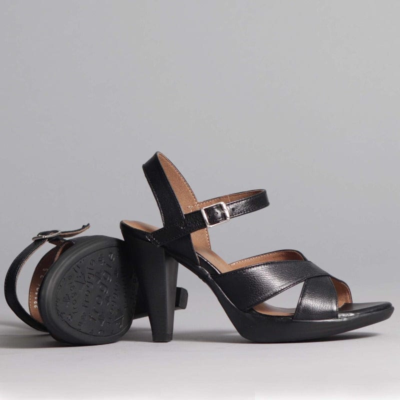 Factory Shop Shoes High Heel Slingback in Black - 12616