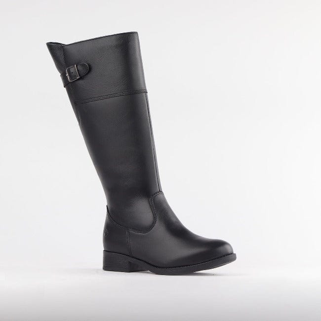 Factory Shop Shoes Knee High Flat Boot in Black - 12629