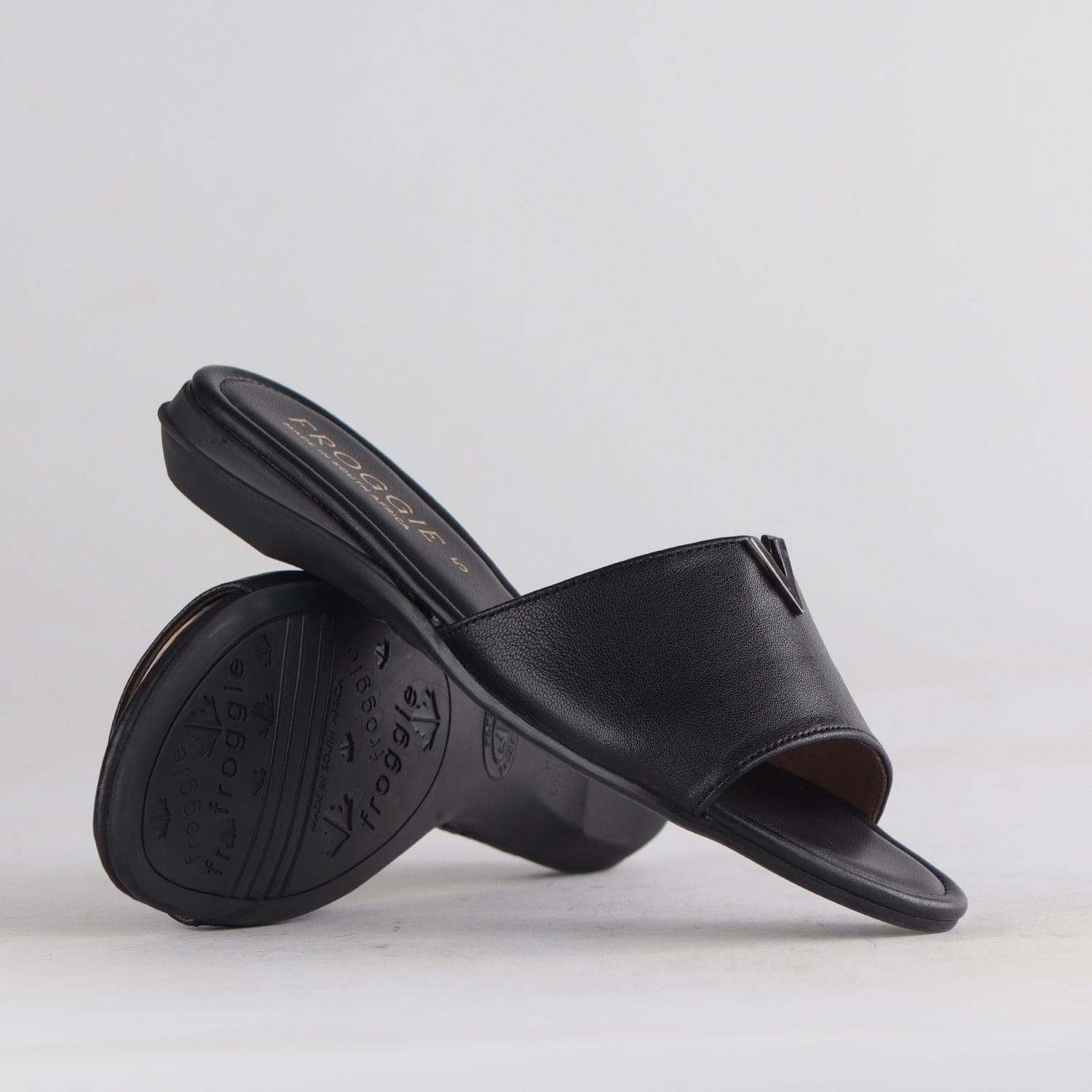 Factory Shop Shoes Mule Flat Sandal Black - 12551