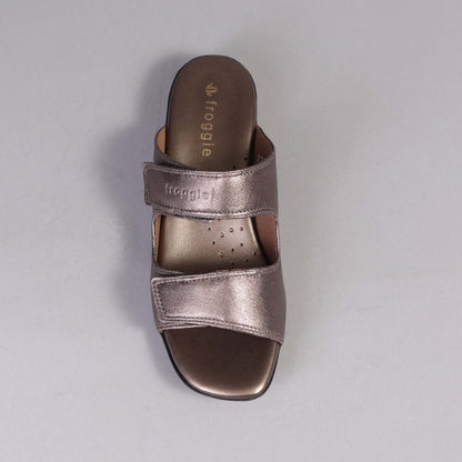 Factory Shop Shoes Mule Sandal in Lead Matallic - 12557