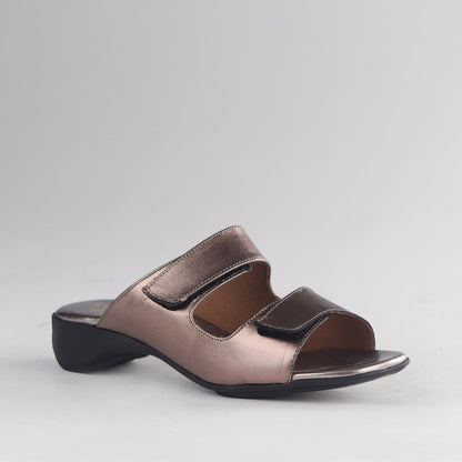 Factory Shop Shoes Mule Sandal in Lead Metallic - 12557